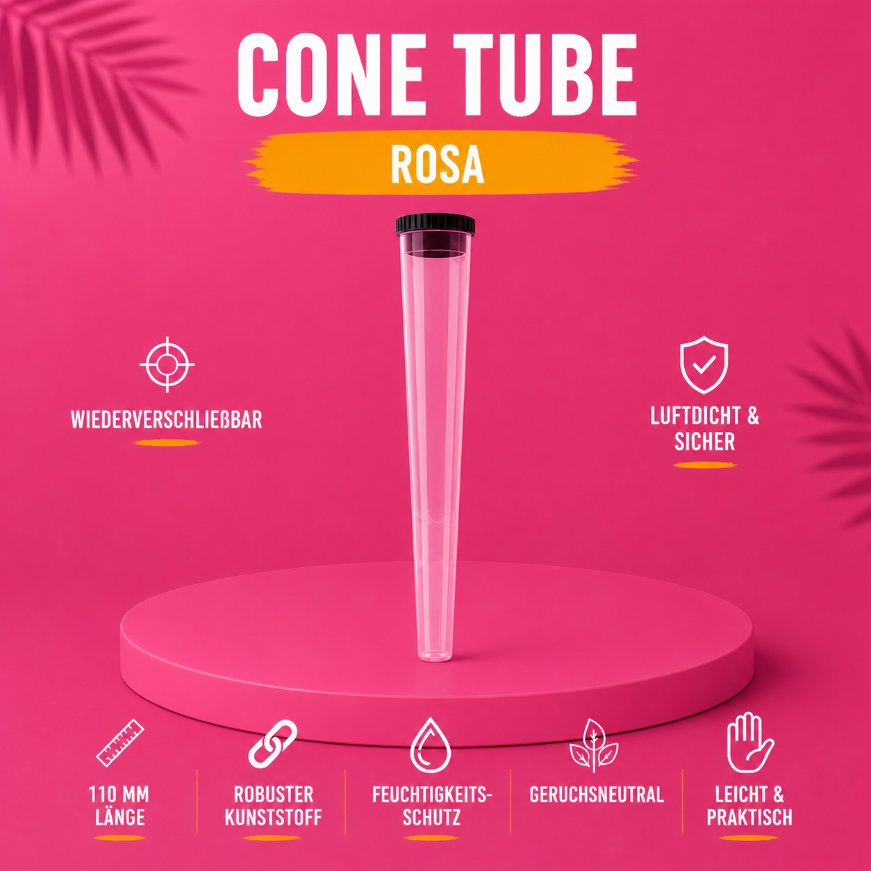 Cone Tube  – Kunststoff Aufbewahrungshülle